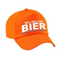 Foto van Wij willem bier pet / cap oranje voor koningsdag/ ek/ wk - verkleedhoofddeksels