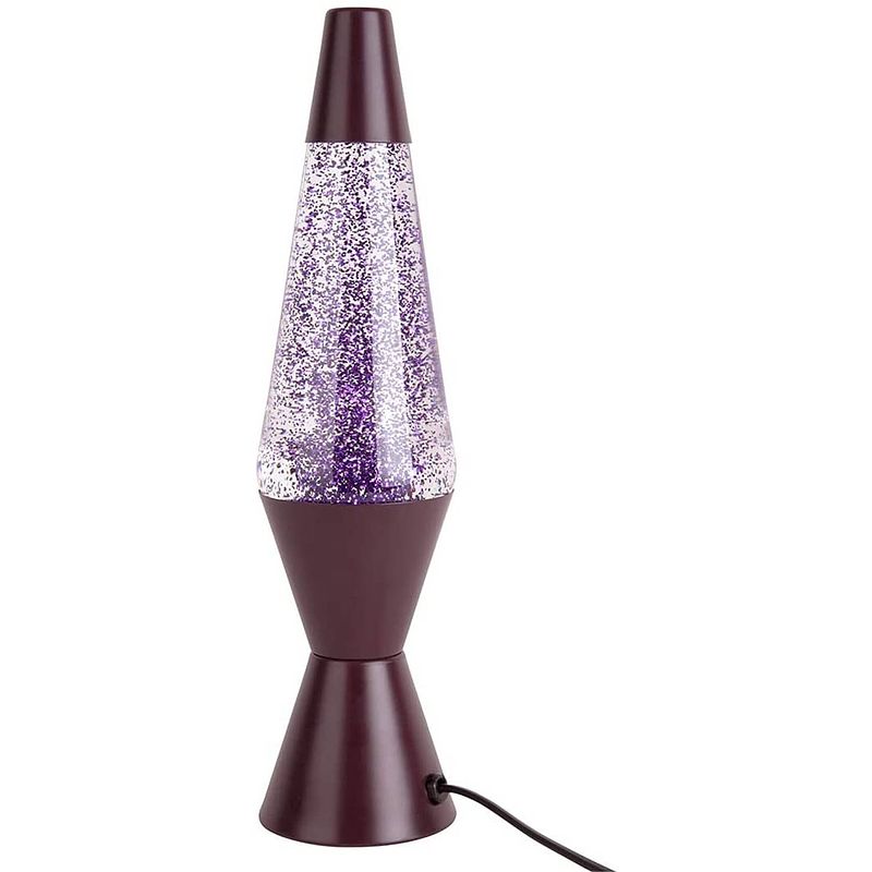 Foto van Leitmotiv tafellamp glitter led 37 cm 25w staal/glas paars