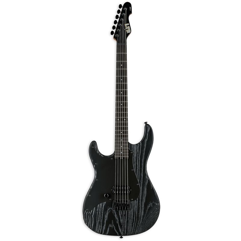 Foto van Esp ltd sn-1 ht lh black blast linkshandige elektrische gitaar (scalloped 17-24)