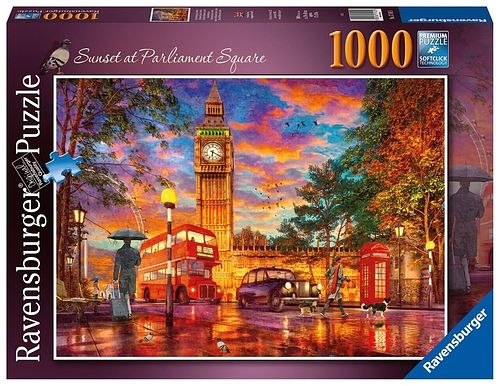 Foto van Zonsondergang op parliament square, londen (1000 stukjes) - puzzel;puzzel (4005556171415)