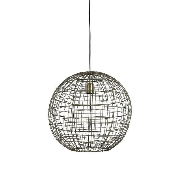 Foto van Light & living - hanglamp mirana - 46x46x43 - brons