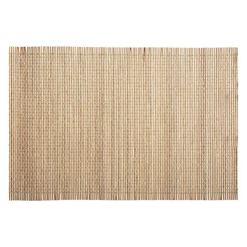 Foto van Rechthoekige placemat naturel bamboe - met goud draad - 45 x 30 cm - placemats