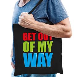 Foto van Get out of my way cadeau tas zwart voor heren - feest boodschappentassen