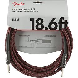 Foto van Fender professional tweed instrumentkabel 5.5 meter rood