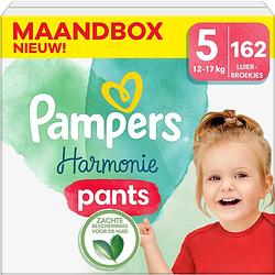 Foto van Pampers - harmonie pants - maat 5 - maandbox - 162 stuks - 12/17 kg