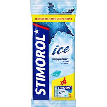 Foto van Stimorol ice kauwgom peppermint suikervrij 4pack bij jumbo