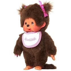 Foto van Monchhichi girl bib pink 20 cm