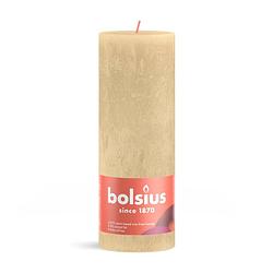 Foto van Bolsius - rustiek stompkaars shine 190 x 68 mm oat beige kaars