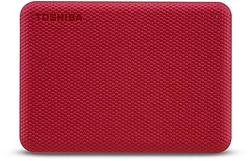 Foto van Toshiba canvio advance 2 tb externe harde schijf (2,5 inch) usb 3.2 gen 1 rood hdtca20er3aa