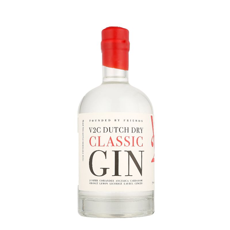 Foto van V2c classic dutch dry gin 70cl