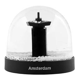 Foto van Palomar sneeuwbol city icons amsterdam 8,7 x 8 cm glas zwart