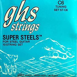 Foto van Ghs st-c6 pedal steel super steels c6 tuning snarenset