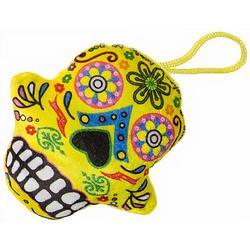 Foto van Lg-imports knuffel doodskop junior 15 cm pluche geel