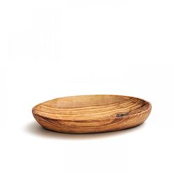 Foto van Bowls and dishes pure olive wood ovalen schaal - olijfhout - ø 19 cm