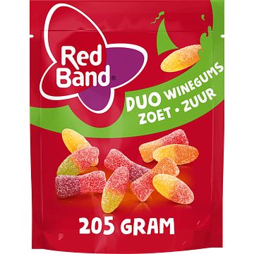 Foto van Red band duo winegum zoet zuur snoep 205g bij jumbo