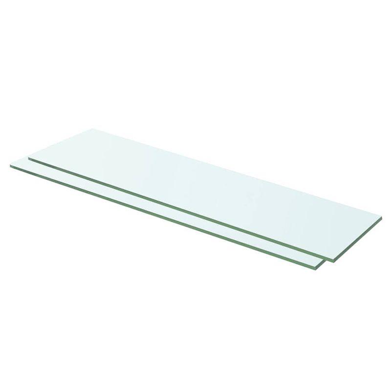 Foto van Vidaxl schappen 2 st 60x12 cm glas transparant