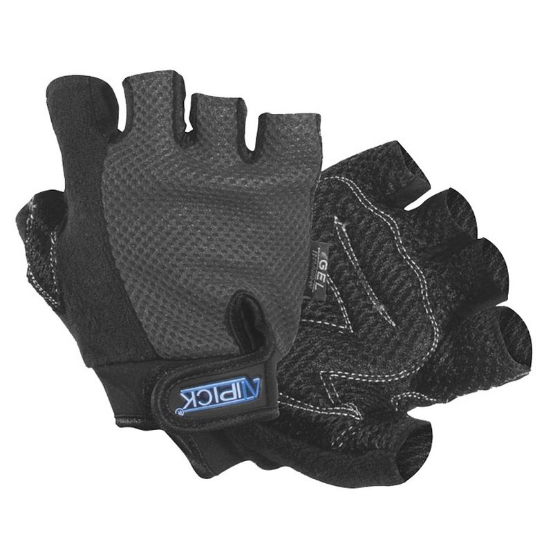 Foto van Atipick fitness-handschoenen mesh/katoen grijs maat m