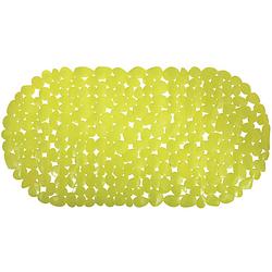 Foto van Msv douche/bad anti-slip mat - badkamer - pvc - limegroen - 35 x 68 cm - badmatjes