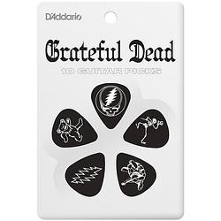 Foto van D'saddario grateful dead icons plectrums zwart celluloid medium 10-pack