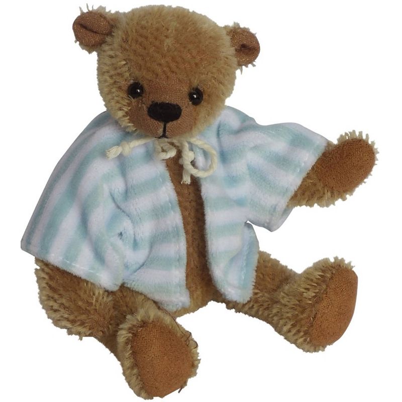 Foto van Clemens knuffelbeer teddy pünktchen 16 cm pluche bruin/blauw