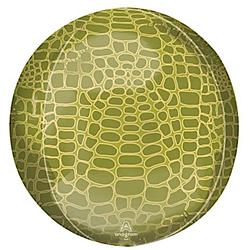 Foto van Anagram folieballon alligator print 38 cm groen