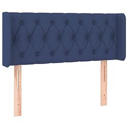 Foto van The living store hoofdbord - hoofdeind en rand - blauw - 93 x 16 x 78/88 cm - duurzaam materiaal