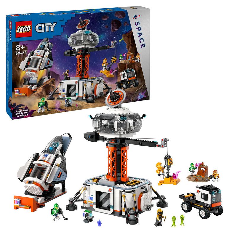 Foto van Lego city ruimtebasis en raketlanceringsplatform 60434