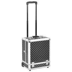 Foto van Vidaxl make-up trolley 35x29x45 cm aluminium zwart