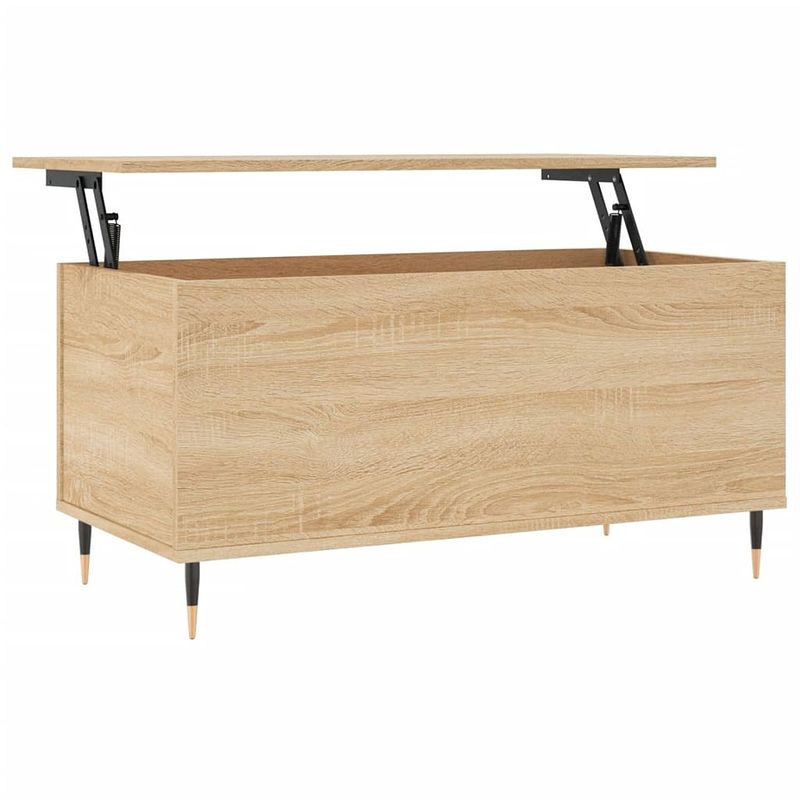 Foto van Vidaxl salontafel 90x44,5x45 cm bewerkt hout sonoma eikenkleurig