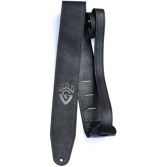 Foto van Guild leather standard guitar strap gitaarband zwart