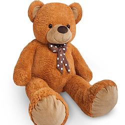 Foto van Teddybeer 100 cm, knuffelbeer, teddy xl, knuffel, 100cm, beer bruin