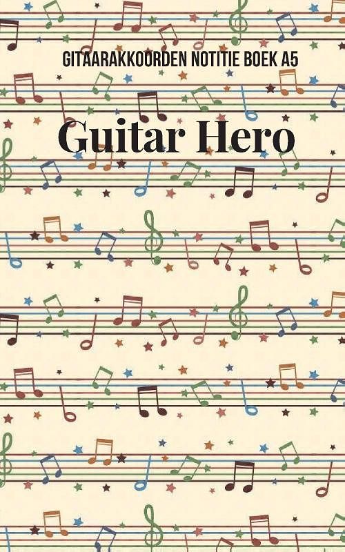 Foto van Gitaarakkoorden notitieboek a5 guitar hero - allets comfort - paperback (9789464439533)