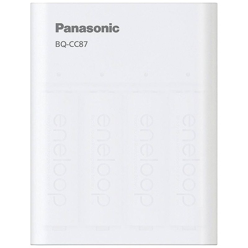 Foto van Panasonic bq-cc87 +4x eneloop aa batterijlader nimh aaa (potlood), aa (penlite)