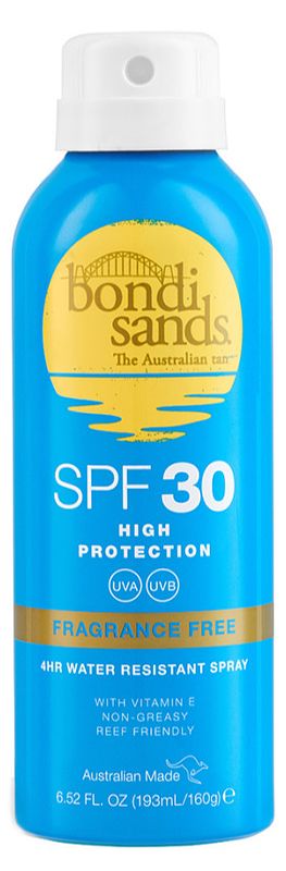 Foto van Bondi sands spf30 high protection fragrance free water resistant spray