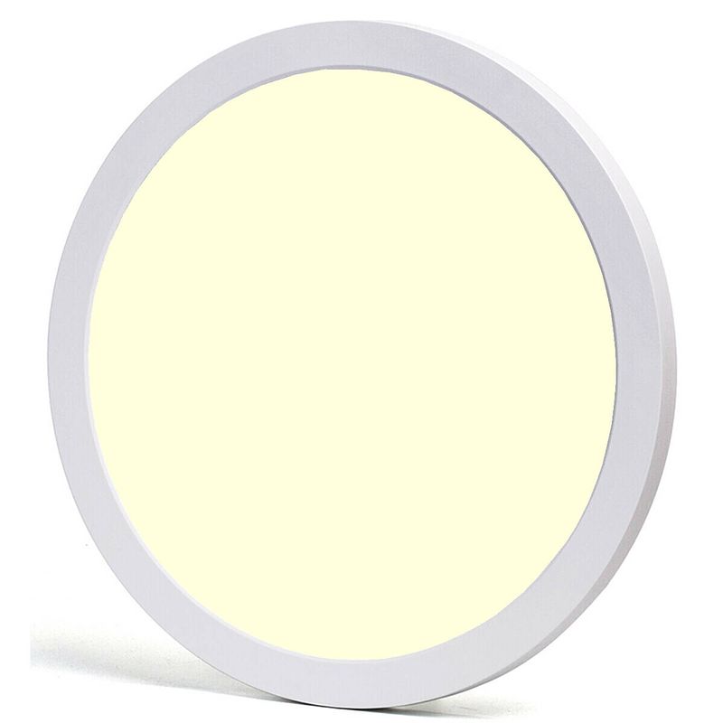 Foto van Led downlight pro - aigi foka - inbouw/opbouw - rond - 30w - warm wit 3000k - mat wit - kunststof