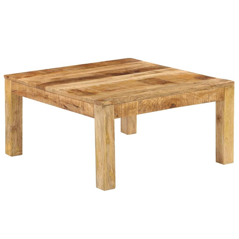 Foto van The living store massief mango salontafel - 80x80x40 cm - landelijke stijl