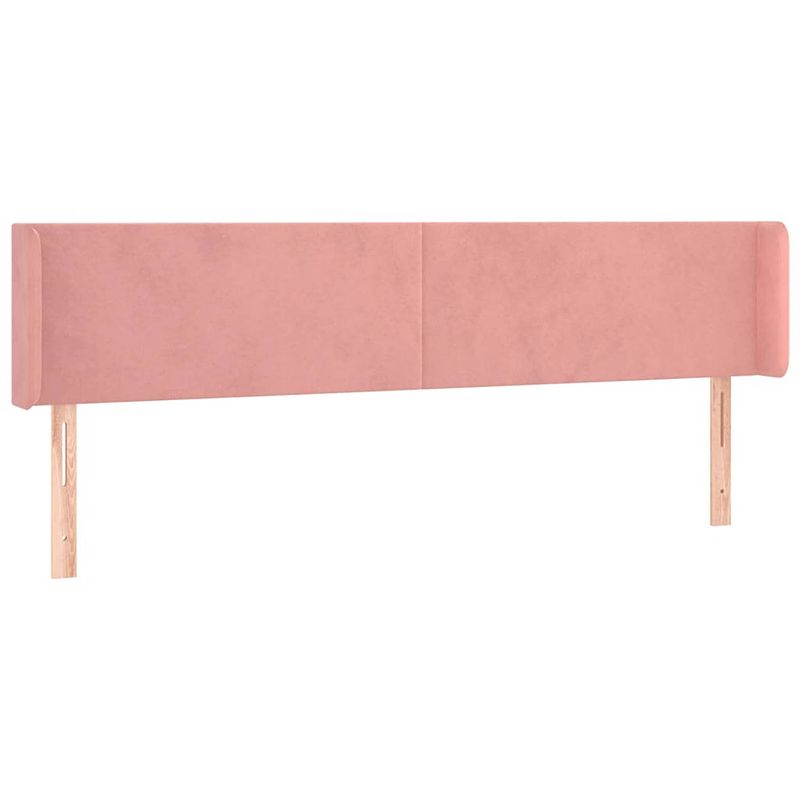 Foto van The living store klassiek hoofdbord bedombouw - 183x16x78/88 cm - roze fluweel