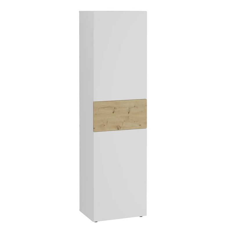 Foto van Fmd garderobe met 2 deuren 54,5x41,7x199,1 cm wit en artisan eiken