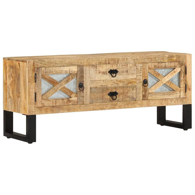 Foto van Vidaxl tv-meubel 110x30x45 cm ruw mangohout