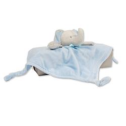 Foto van Nursery time knuffeldoekje olifant 30 cm polyester blauw