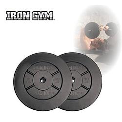 Foto van Iron gym 20 kg schijven set, 2 x 10 kg - 25 mm
