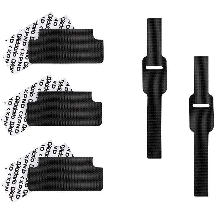 Foto van D'saddario pw-pgs-01 pedal grip strips, standard size 6 klittenband strips voor bevestigen effectpedalen