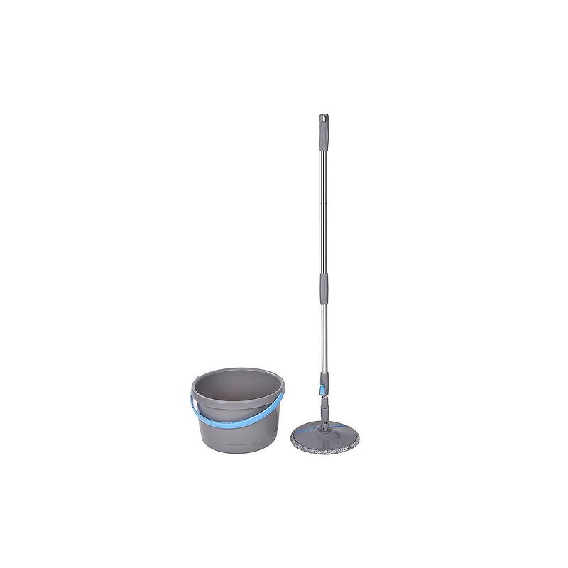 Foto van The white series - spin mop met roterend uitwringsysteem en emmer