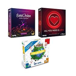 Foto van Spellenset - 3 stuks - eurovisie songfestival spel & all you need is love bordspel & ik hou van holland bordspel