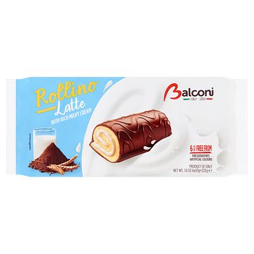 Foto van Balconi rollino latte with rich milky cream 6 x 37g bij jumbo