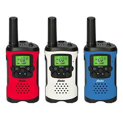 Foto van Set van drie walkie talkies voor kinderen, tot 7 kilometer bereik alecto rood-wit-blauw