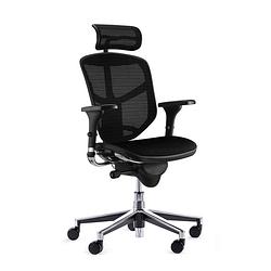 Foto van Comfort bureaustoel enjoy classic (met hoofdsteun) - mesh zitting - zwart