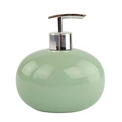 Foto van Orange85 zeeppompje - zeepdispenser - groen - 460ml - aardewerk - badkamer