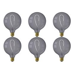 Foto van Calex - led lamp 6 pack - nora topaz g125 - e27 fitting - dimbaar - 4w - warm wit 2200k - grijs