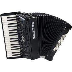 Foto van Hohner amica forte iii 72 zwart, silent key accordeon